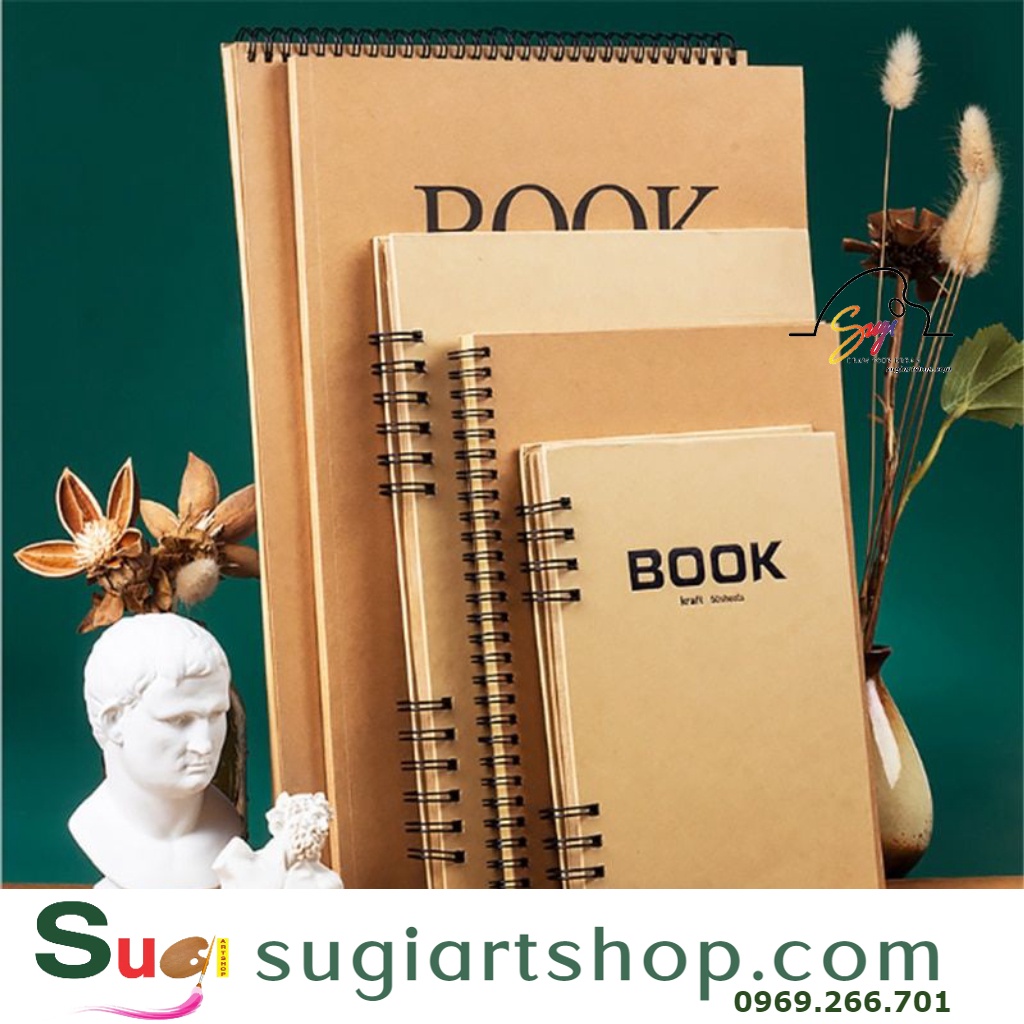 Sổ Phác Thảo Giấy kraft - Nhật Ký Vẽ Tranh - Bìa Cứng - Sổ giấy kraft A5 / A4