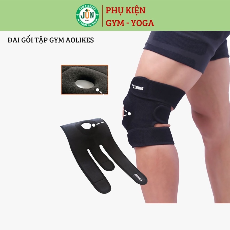 Đai gối Tập Gym, Bó gối Squat ,Đai gối thể hình Aolikes Jun Sport