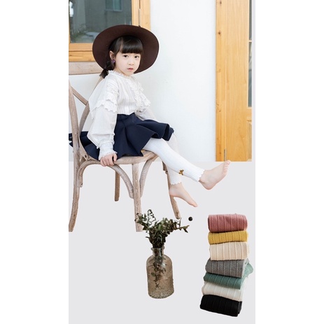 QT05_1-7 tuổi__Quần tất cho bé gái, quần len tăm MỎNG VỪA không bàn đính nơ, Hàng Quảng Châu cao cấp 202