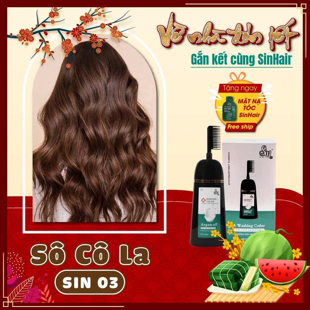 Dầu gội đổi màu tóc Socola | Gội là đổi màu | SinHair Việt Nam Official Store