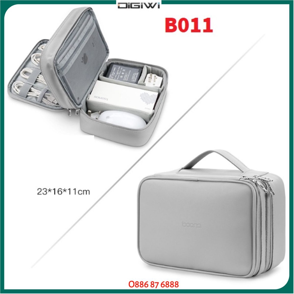Túi đựng phụ kiện công nghệ, bộ sạc macbook, máy tính bảng, dây cáp sạc, pin dự phòng Baona B011