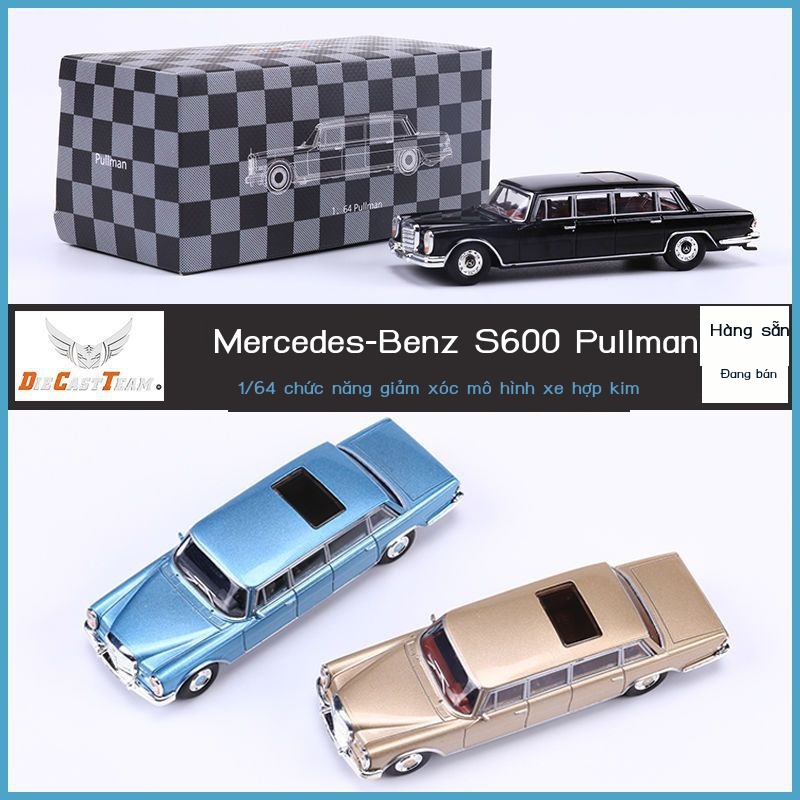 ✨Mô Hình Xe Hơi Mercedes-Benz Pullman Pullman Bằng Hợp Kim Tỉ Lệ 1: 64