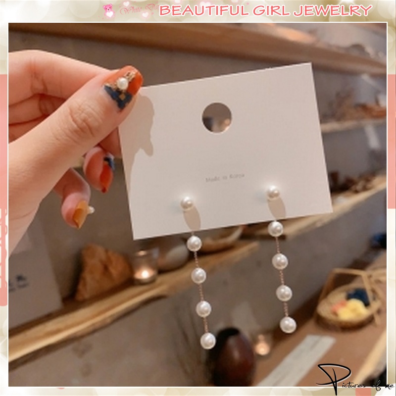 Đôi Khuyên Tai Dài Phối Tua Rua Và Ngọc Trai Thời Trang Cho Nữ