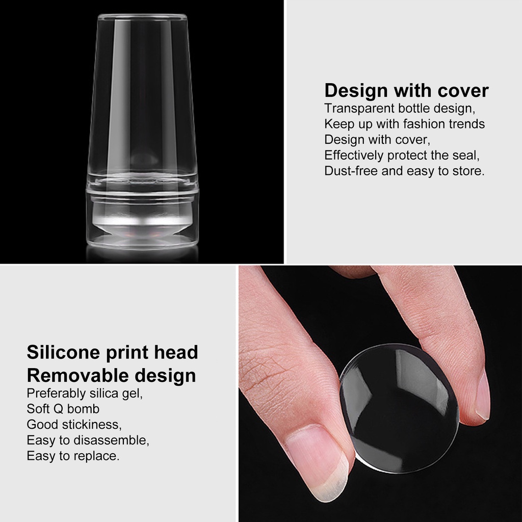 1 Bộ Dụng Cụ In Dấu Trang Trí Móng Tay Chống Bụi Bằng Nhựa