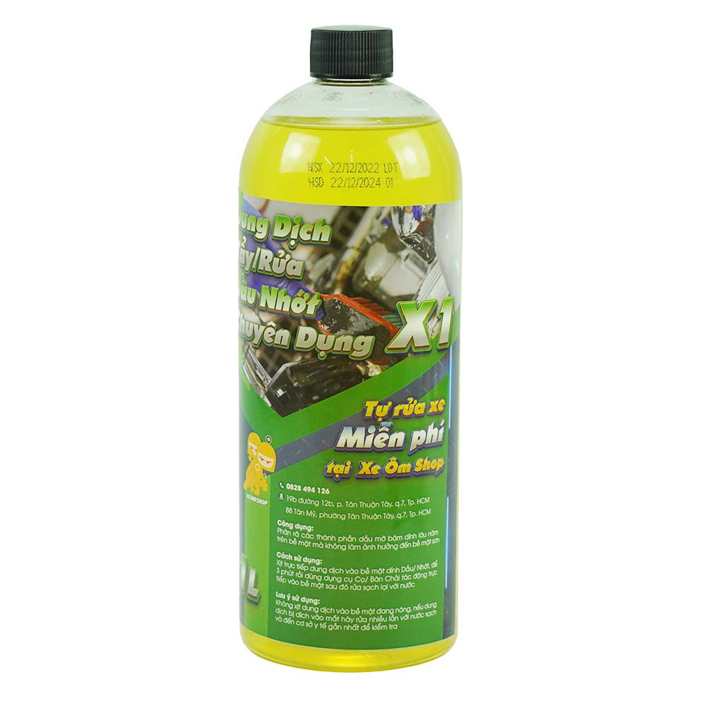 Dung dịch tẩy rửa dầu nhớt X1