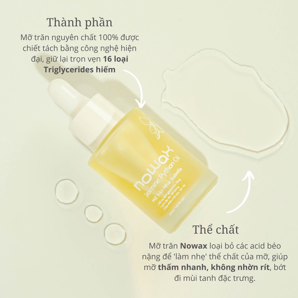 Mỡ trăn Nhài Isabella Nowax triệt lông, mờ rạn da, dịu vết bỏng, mờ sẹo, dưỡng da | BigBuy360 - bigbuy360.vn