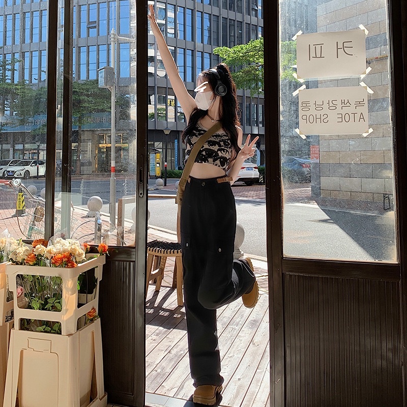 Quần Kaki Cargo Túi Hộp Ống Suông Vải Dày Dặn Unisex Nam Nữ