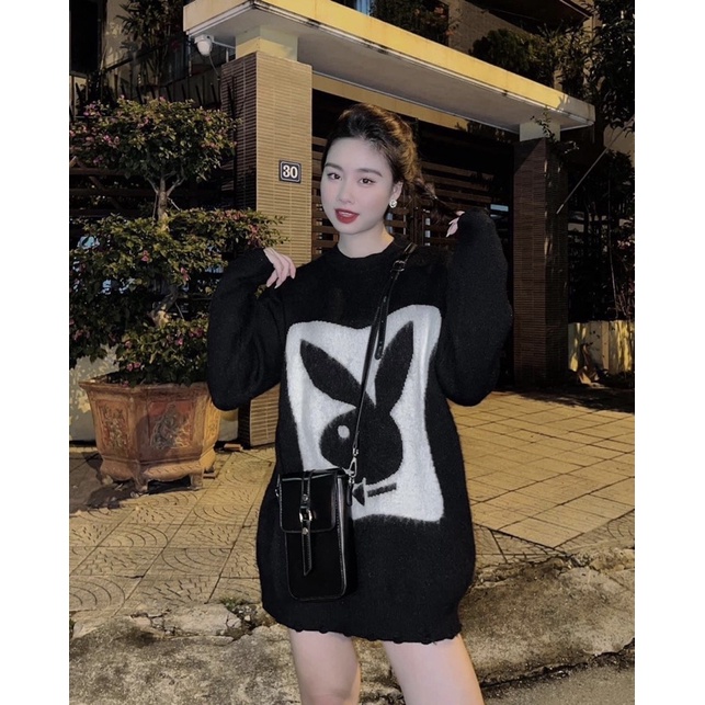 Áo len lông thỏ PLAYBOY form rộng cực chất [ ORDER here ]