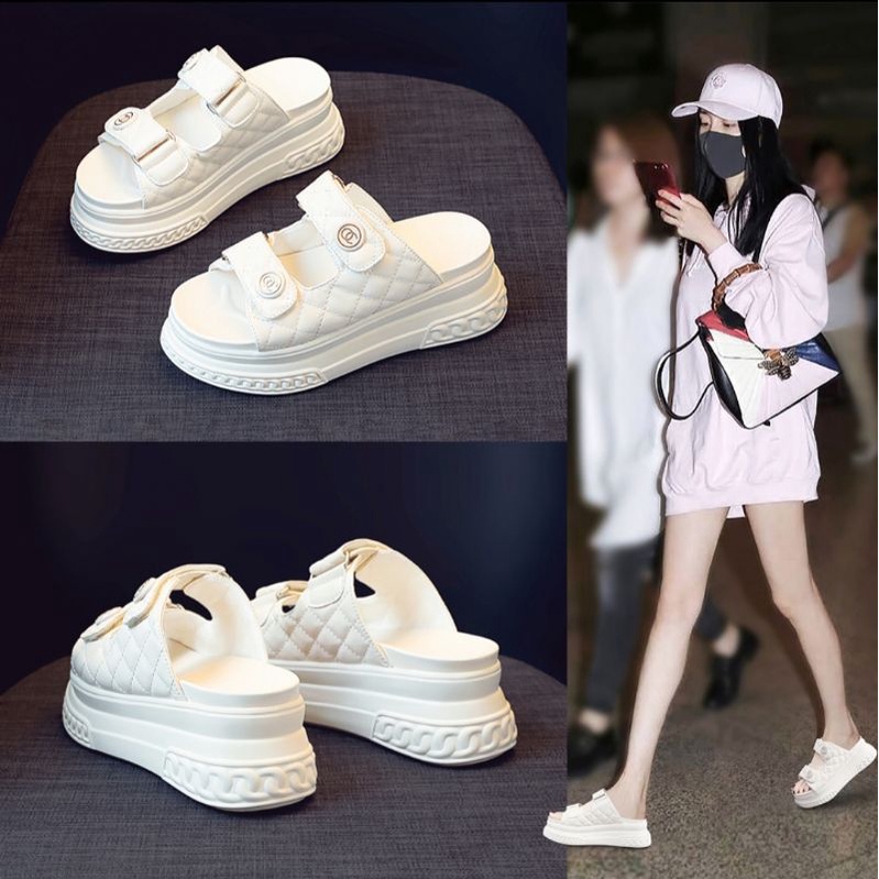 Dép Sandal Nữ Quai Ngang Khóa Dán Điều Chỉnh Dễ Dàng Đế PU 3-5-7P Siêu Nhẹ Cực Êm