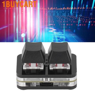 1buycart 2 Keys Red Switch Keyboard Mini USB Mechanical Keypad for Rhythm Games Copy Paste Function