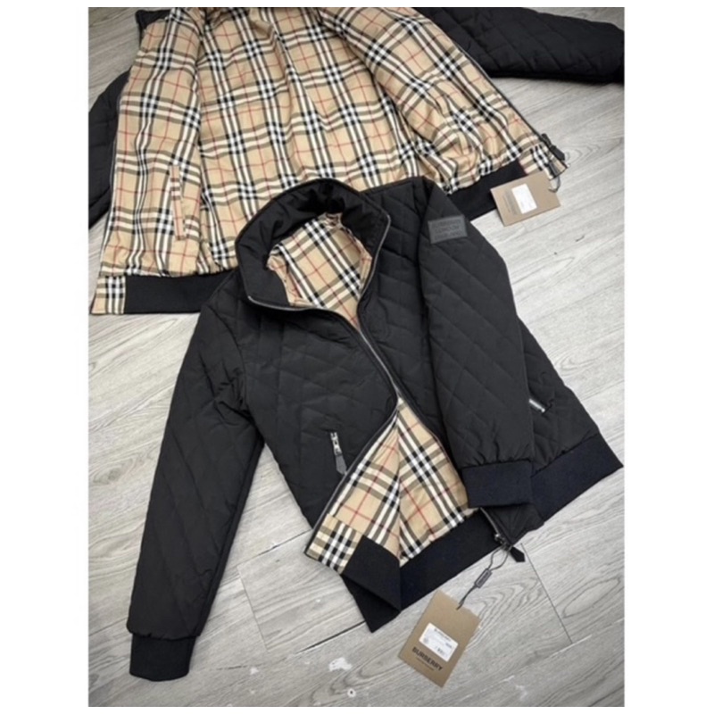 Áo phao quả trám trần bông, áo khoác phao cổ bẻ phong cách, Áo Phao Burberry Nam Hàng quảng châu cao cấp