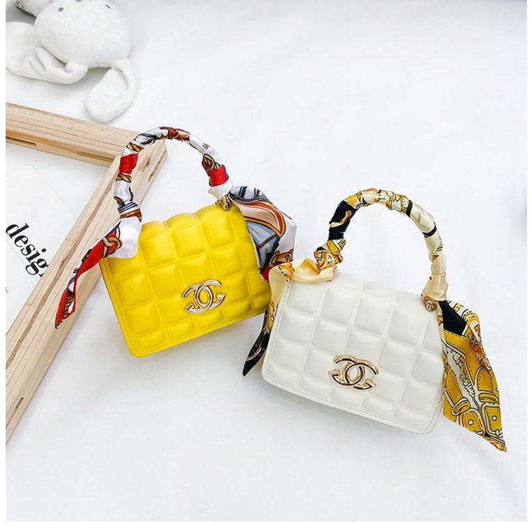 PVN57296 Túi xách mini kèm khăn dễ thương chất liệu da PU cho bé gái