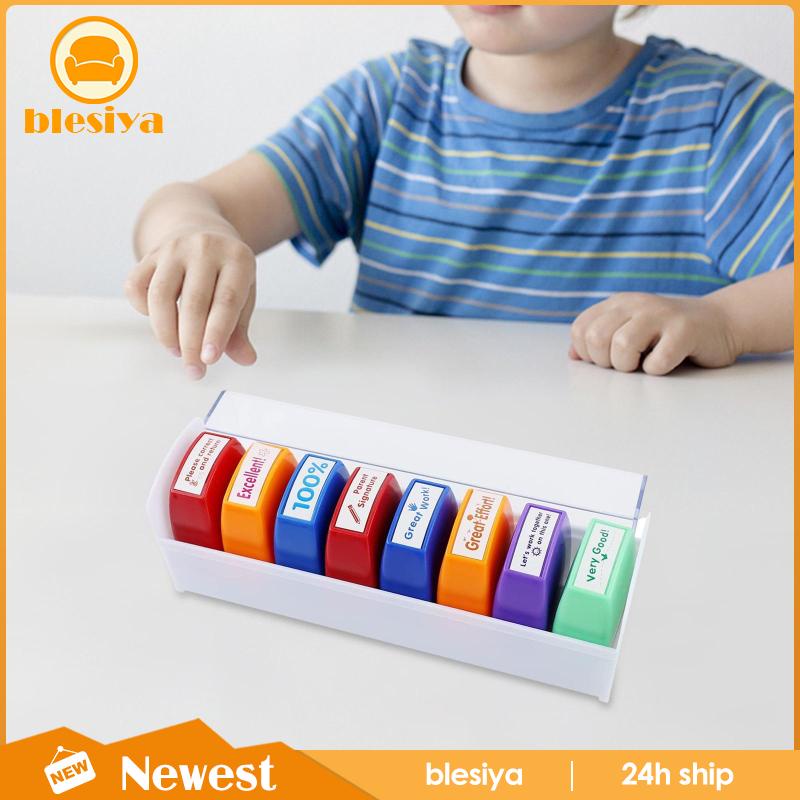 Bộ 8 Con Dấu In Nhiều Màu Sắc Dùng Làm Phần Thưởng Cho Giáo Viên