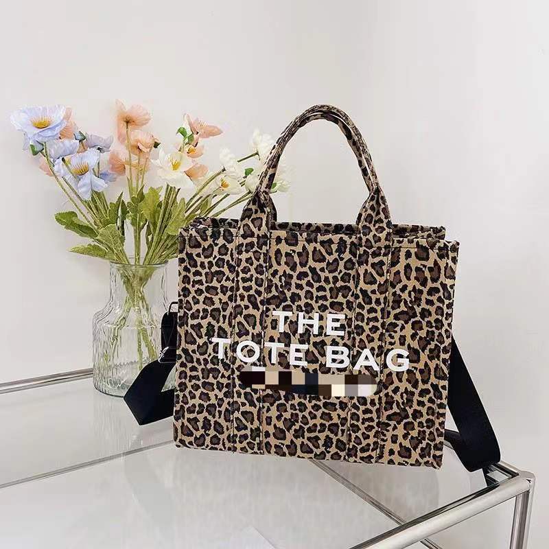 Túi Tote Đeo Chéo Vai Bằng Vải Bạt In Chữ Thời Trang Mùa Hè 2023