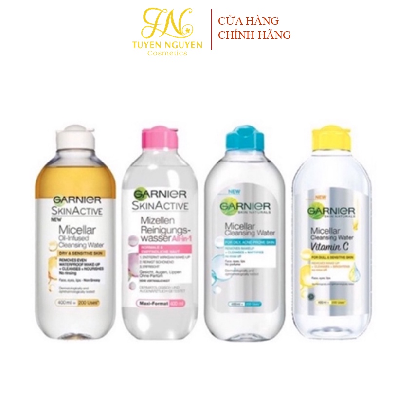 Nước tẩy trang Garnier Micellar Cleansing Water 400ml