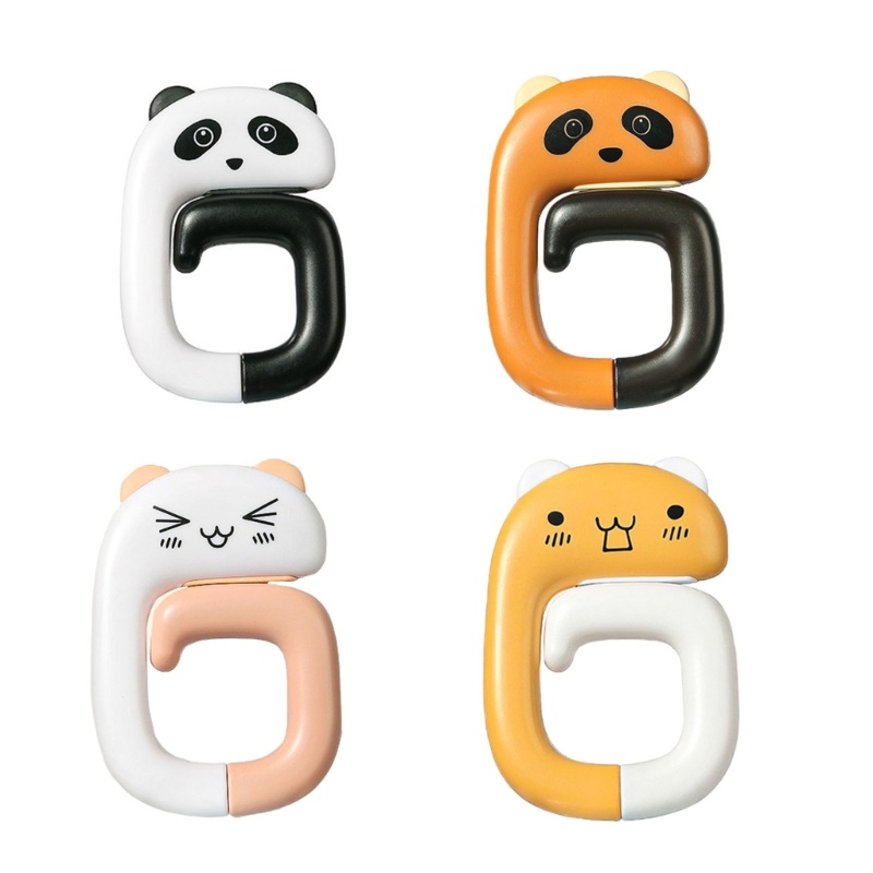 Bộ 4 Móc Treo Túi Xách Hình Thú Hoạt Hình Dễ Thương Chịu Tải Mạnh