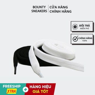 Dây Giày Thể Thao Dẹp 2 Màu Đen Trắng Sl120 - Hàng Chính Hãng - Bounty Sneakers