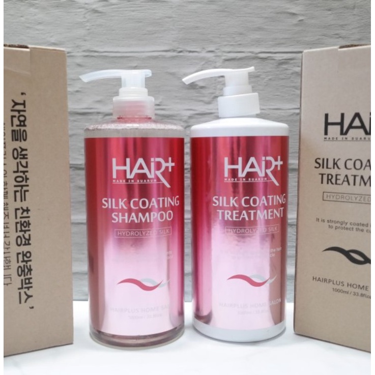 Dầu gội/ xả dưỡng tóc mềm mượt hương hoa Hair Plus Silk Coating 1000ml