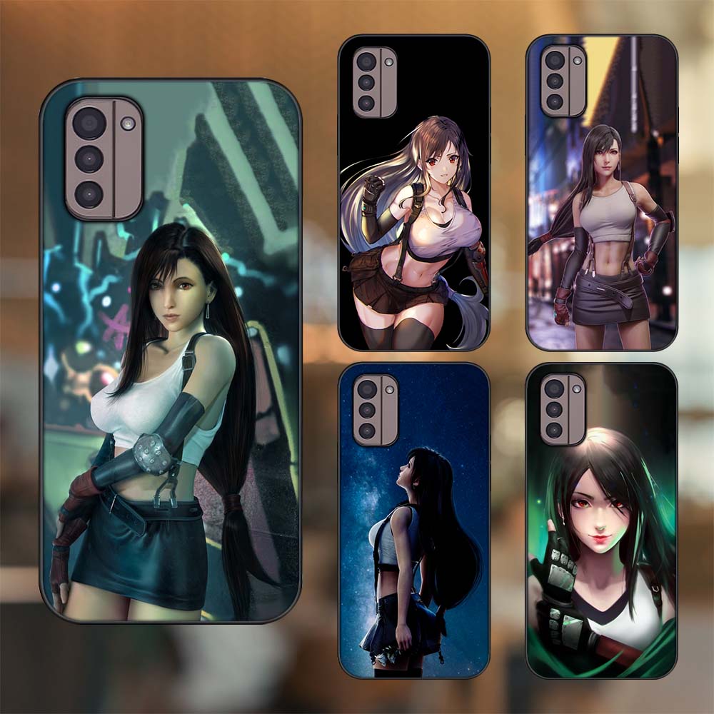 Ốp lưng Nokia G11 viền đen in hình Tifa Lockhart Final Fantasy