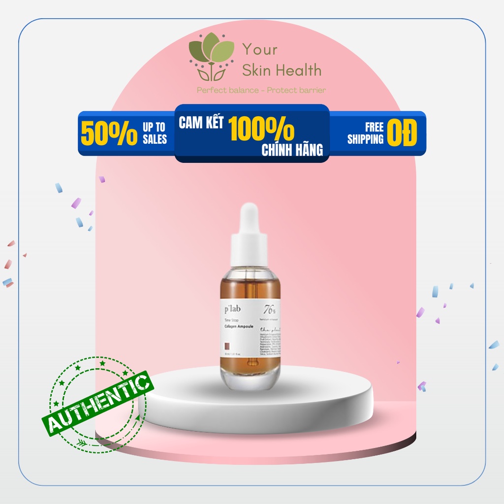 Tinh chất dưỡng da chống lão hoá THE PLANT BASE - p.lab Time Stop Collagen Ampoule 30ml