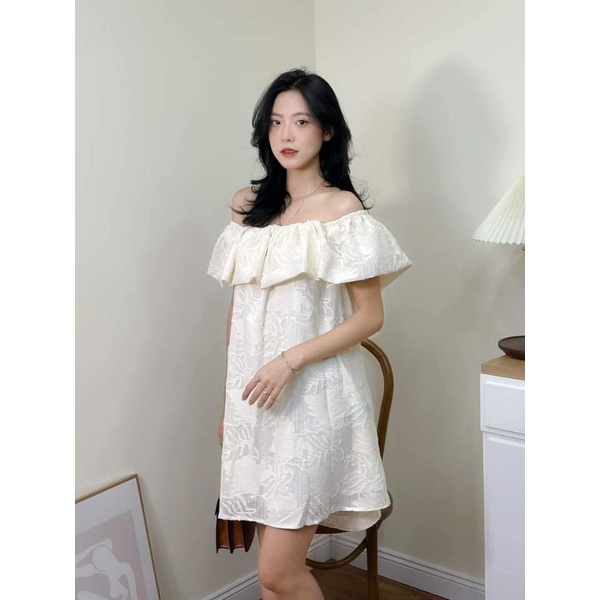 ❤️❤️Váy xuông trễ vai tơ hoa xinhh xĩuuu🌸🌸
