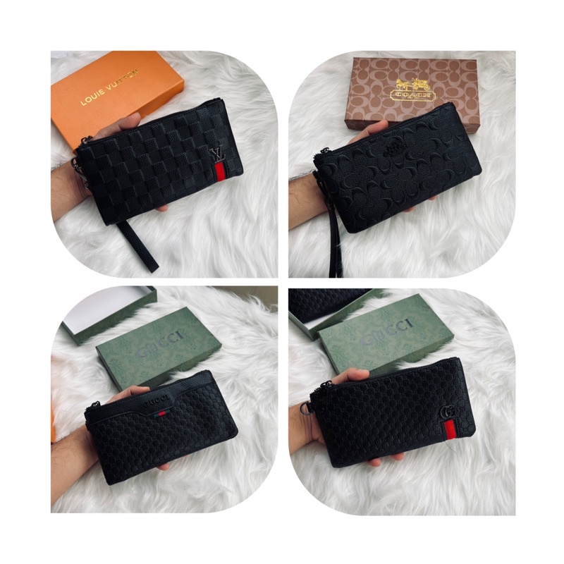 {Fullbox} Ví Cầm Tay Nam Nữ Thời Trang Cao Cấp Da Mềm - Hàng Loại 1