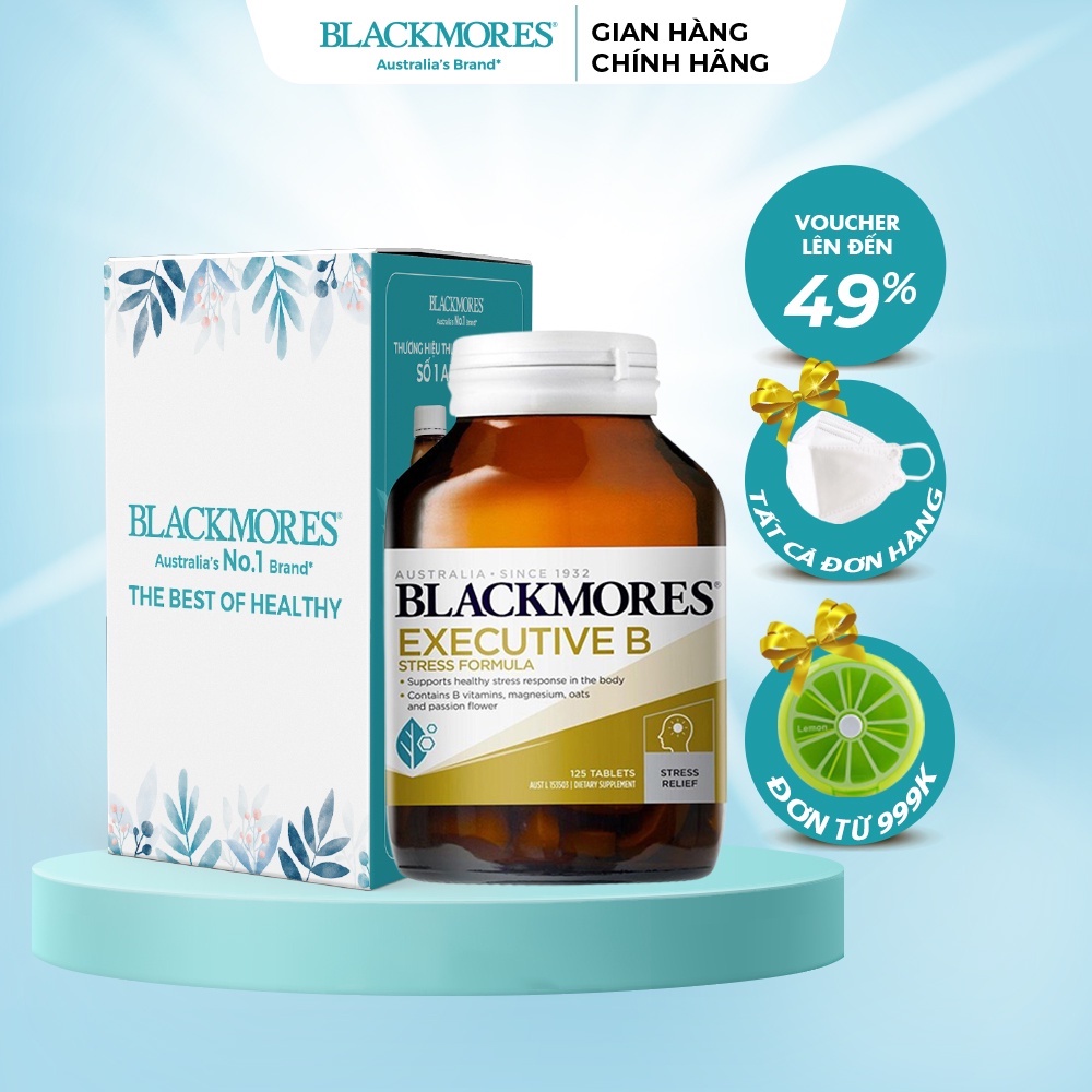 Viên uống giảm stress, căng thẳng Executive B Stress Formula Blackmores Úc 125 viên
