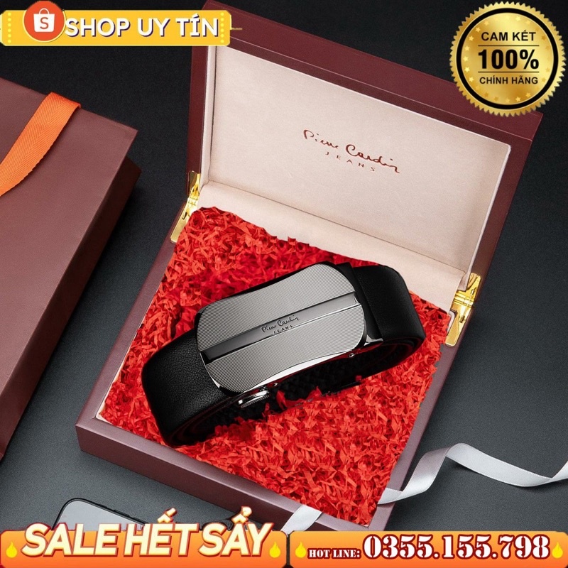 Thắt lưng Pierre Cardin mặt hợp kim sáng 28b