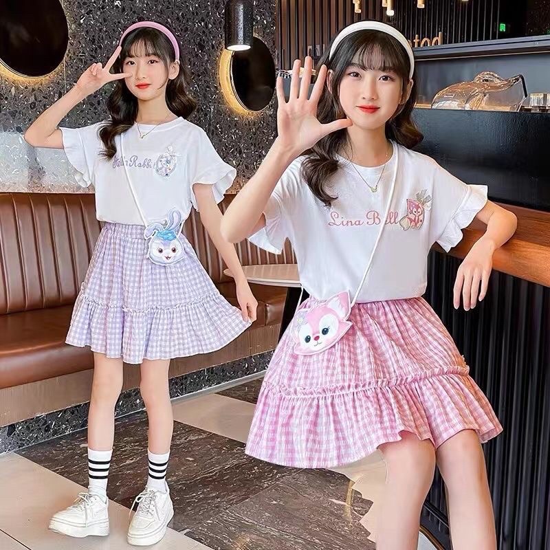 Set váy bé gái tặng kèm túi size đại