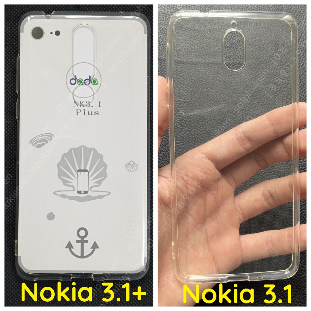 Ốp lưng Nokia 3.1+ (3.1 plus) / x3 dẻo trong suốt siêu đẹp