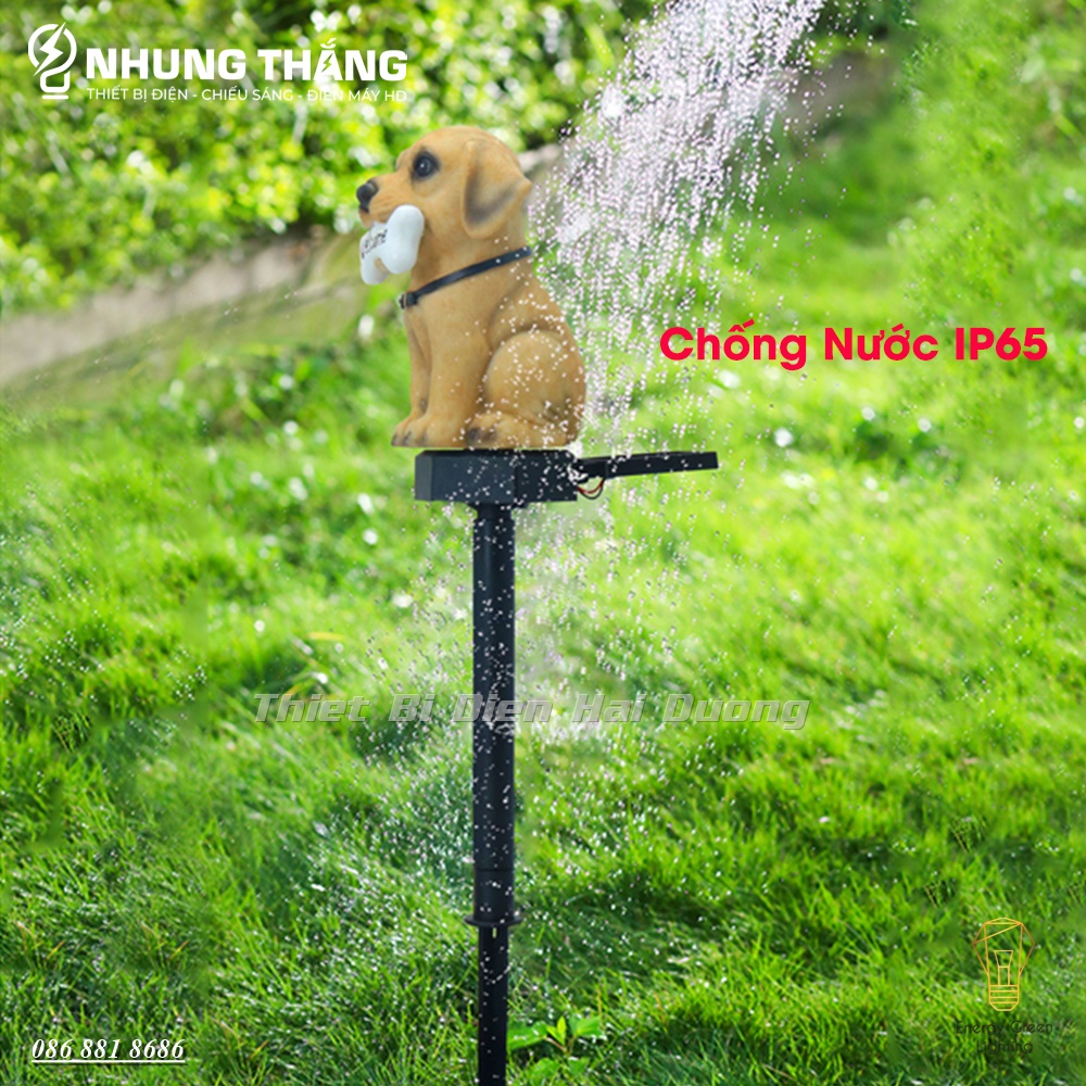 Đèn LED Cắm Cỏ Đại Bàng ,Cún Con MT-1225 - Để Cổng Chào Sân Vườn - Sử Dụng Năng Lượng Mặt Trời -Chống Nước IP65
