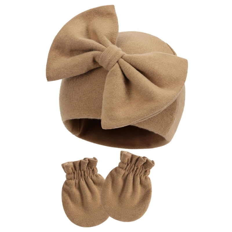 Set Đồ 2 Món Gồm Nón Và Găng Tay Chống Trầy Hình Đầu Lâu Cho Bé Sơ Sinh 0-3 - 6 Tháng Tuổi