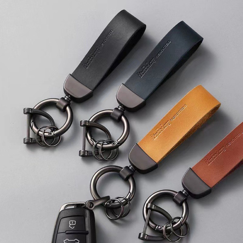 Móc Khóa Dây Da Unisex Đa Năng Tiện Dụng