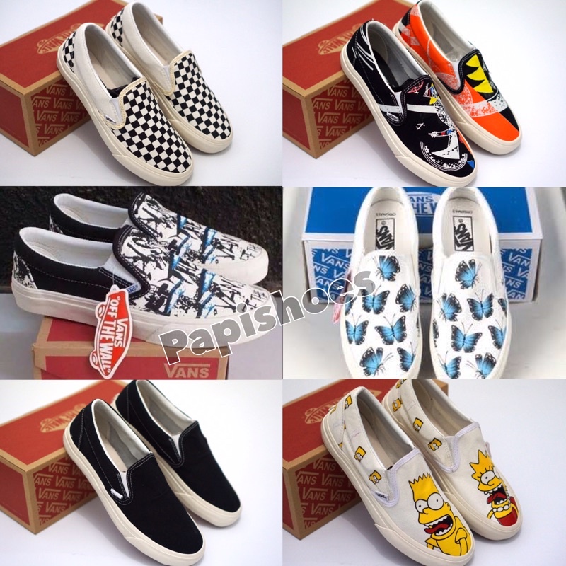 Giày Lười Họa Tiết Ca Rô Vans