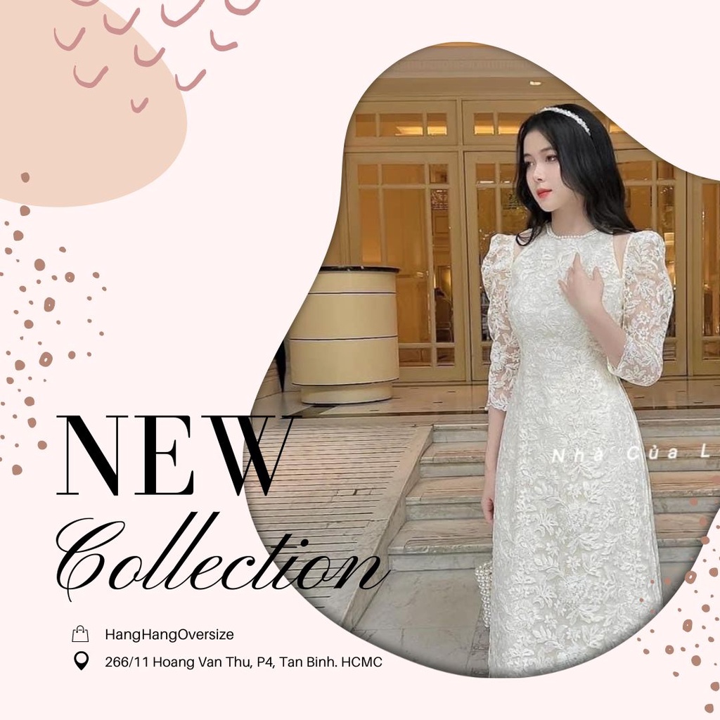 Bigsize Áo Dài Khoét Vai - Tay Ren Cao Cấp (Từ 55kg đến 90kg)