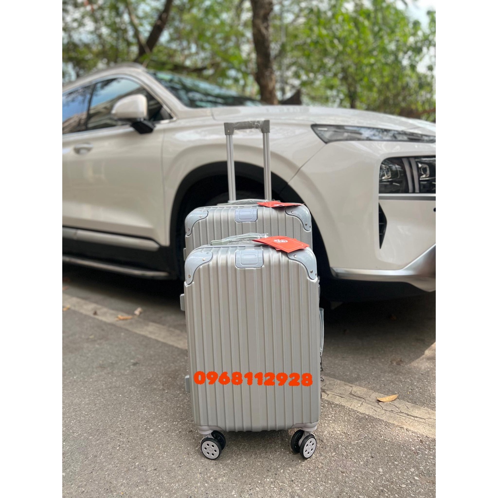 \*.*/SALE THÁNG DU LỊCH \*.*/SIZE 20+24 - Vali kéo du lịch bo góc khung nhôm khoá kéo có khuy móc đồ, nhựa abs cao cấp
