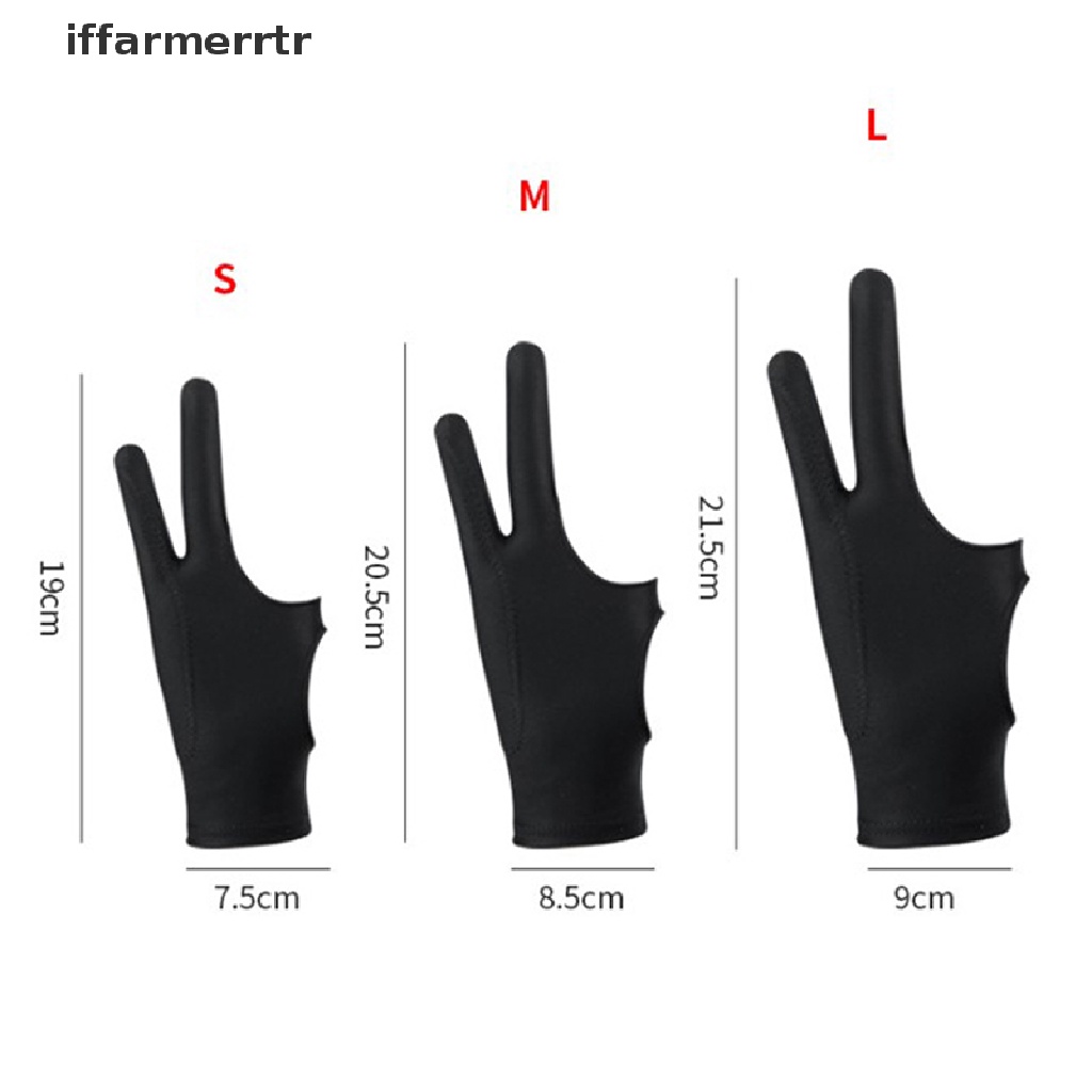 1 Găng Tay 2 Ngón Màu Đen Chống Rách Dùng Vẽ Tay