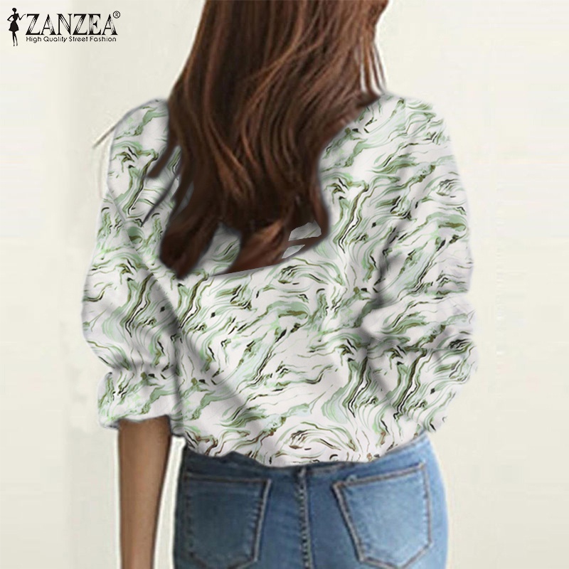Áo nữ ZANZEA tay lỡ 3/ 4 cổ tròn thời trang