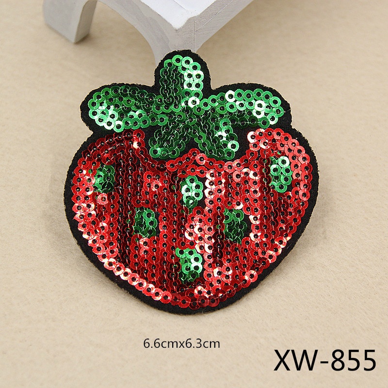 Miếng Vá Quần Áo Đính Kim Sa Hình Trái Cây Nhiều Kiểu Dáng