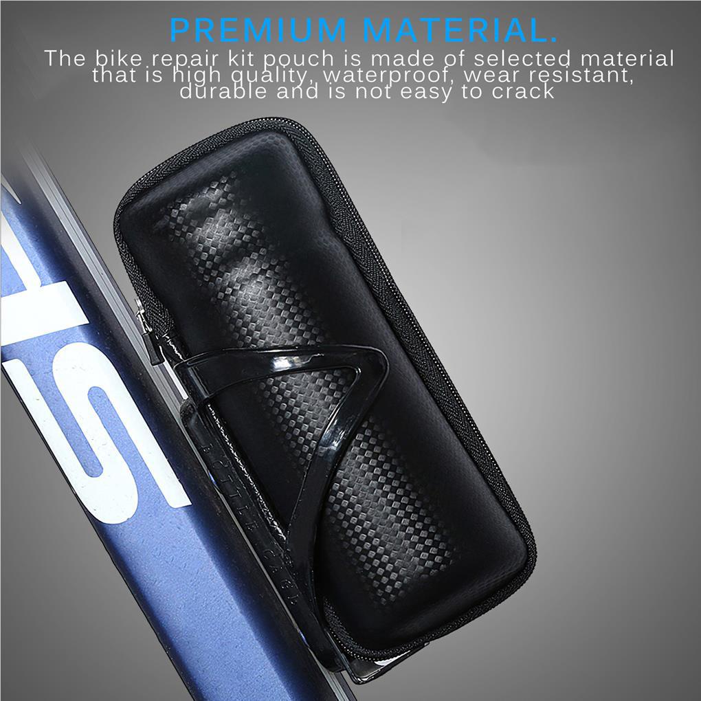Túi Đựng Dụng Cụ Sửa Chữa Xe Đạp Bằng PVC Cứng Chống Nước Màu Đen