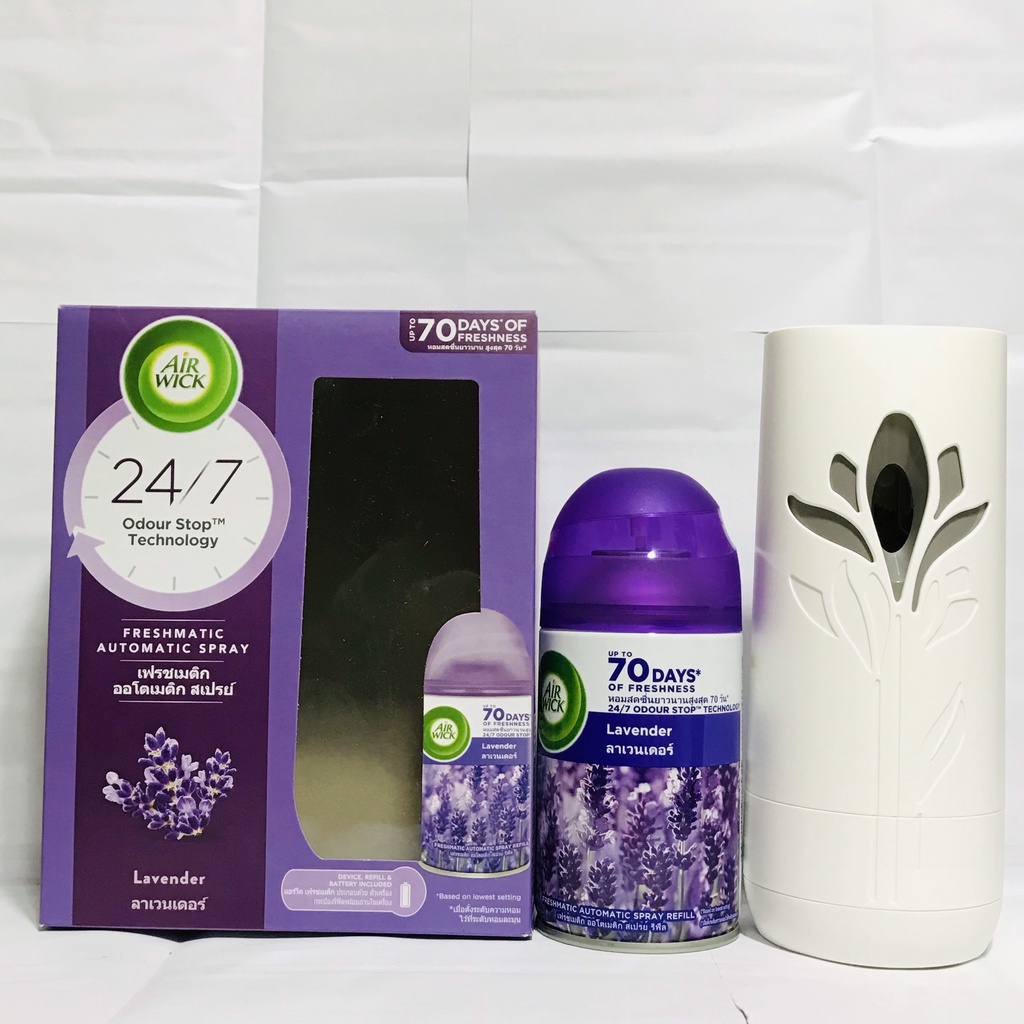 Máy Xịt Phòng Và Bình 250ml Air Wick Hương Cam/ Lavender