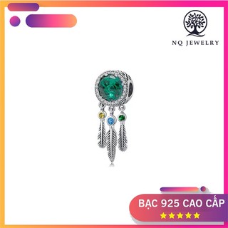 Charm bạc xỏ ngang dreamcatcher đính đá