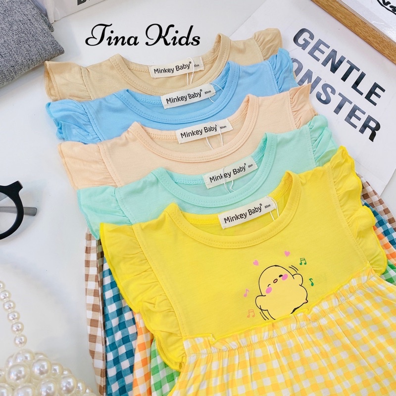 Váy Thun Lạnh Minky Mom Cho Bé Gái Mặc Nhà Đi Học Đi Chơi Siêu Xinh