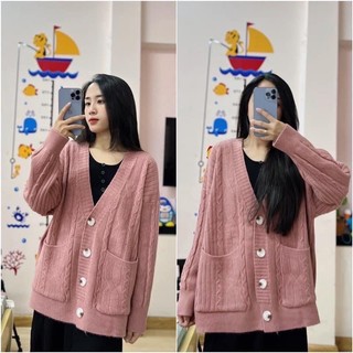 ÁO KHOÁC CADIGAN LEN THỪNG (len mịn)