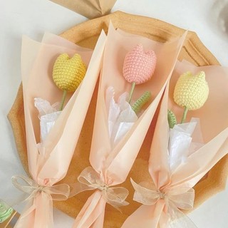 Bó 1 cành Hoa Tulip len handmade làm quà tặng dễ thương