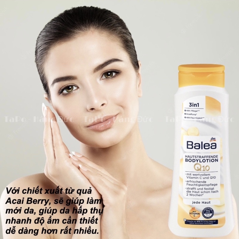 Sữa Dưỡng Thể Balea Q10 Body Lotion, 400ml - 𝐓𝐚𝐏𝐨 𝐇𝐚̀𝐧𝐠 Đ𝐮̛́𝐜