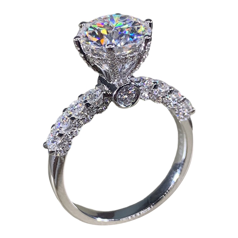 Nhẫn Mạ Bạc Đính Đá Zircon Thời Trang Cho Nữ