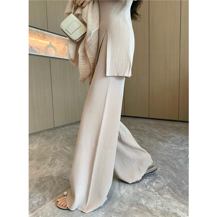 DUNEA Set Áo Tank Top + Áo Khoác Cardigan Dệt Kim + Quần Dài Thời Trang Nữ