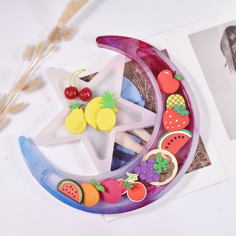 Khuôn Silicone Làm Trang Sức Hình Trăng Sao Độc Đáo