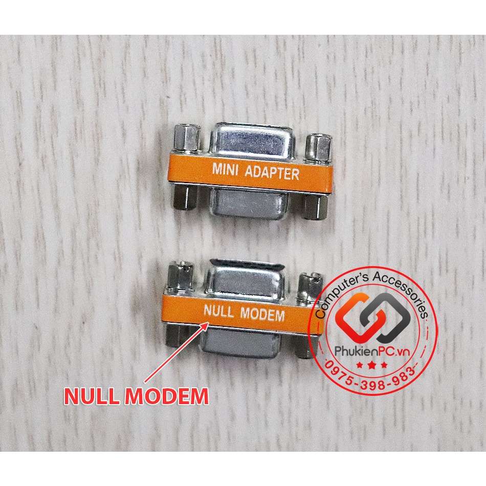 Đầu nối cổng RS232C Null Modem ĐẤU CHÉO DÂY Cái Cái, Đực Đực, Đực cái cho máy lập trình, truyền thông, thiết bị điện tử